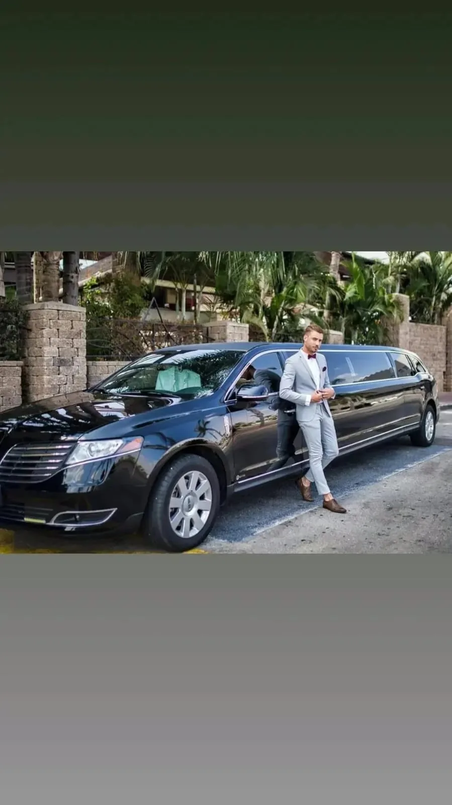 Yaron VIP stretch limousine with its chauffeur - luxury private transportation in Israel